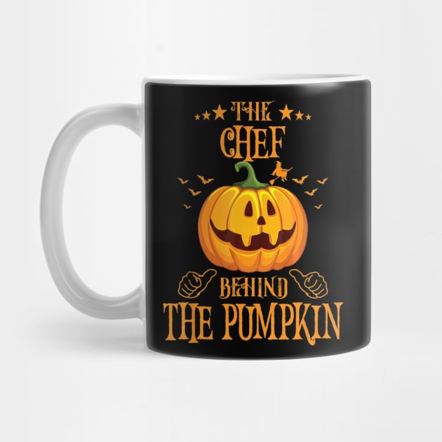 Mens The CHEF Behind The Pumpkin T shirt Funny Halloween by schaefersialice